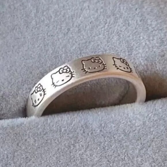 Hello Kitty 🌸 Adjustable ring Silver Fashion (1 ring) adorable - Picture 7 of 12